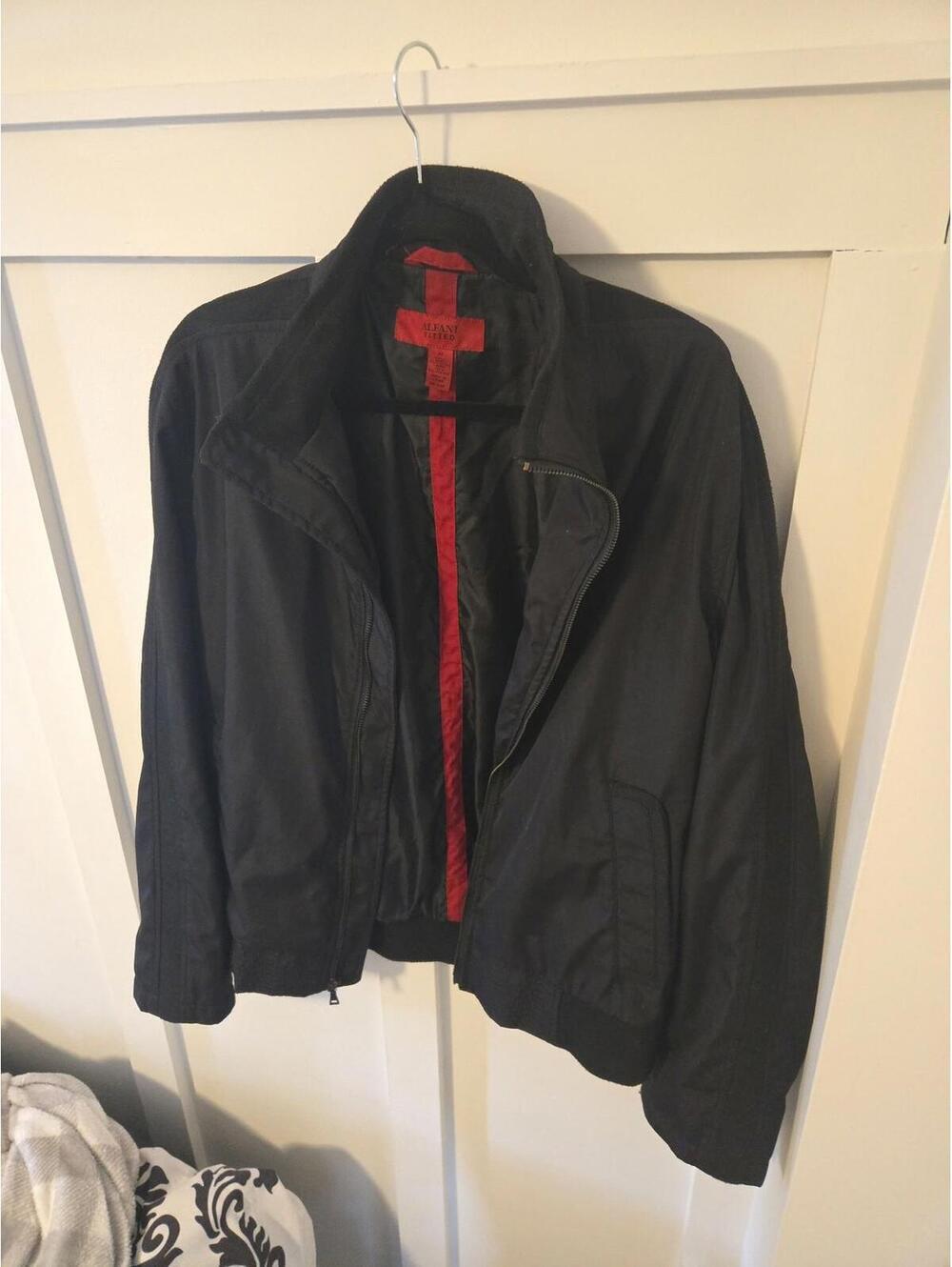 Alfani Fitted Men's Black Full-Zip Lightweight Jacket Size M